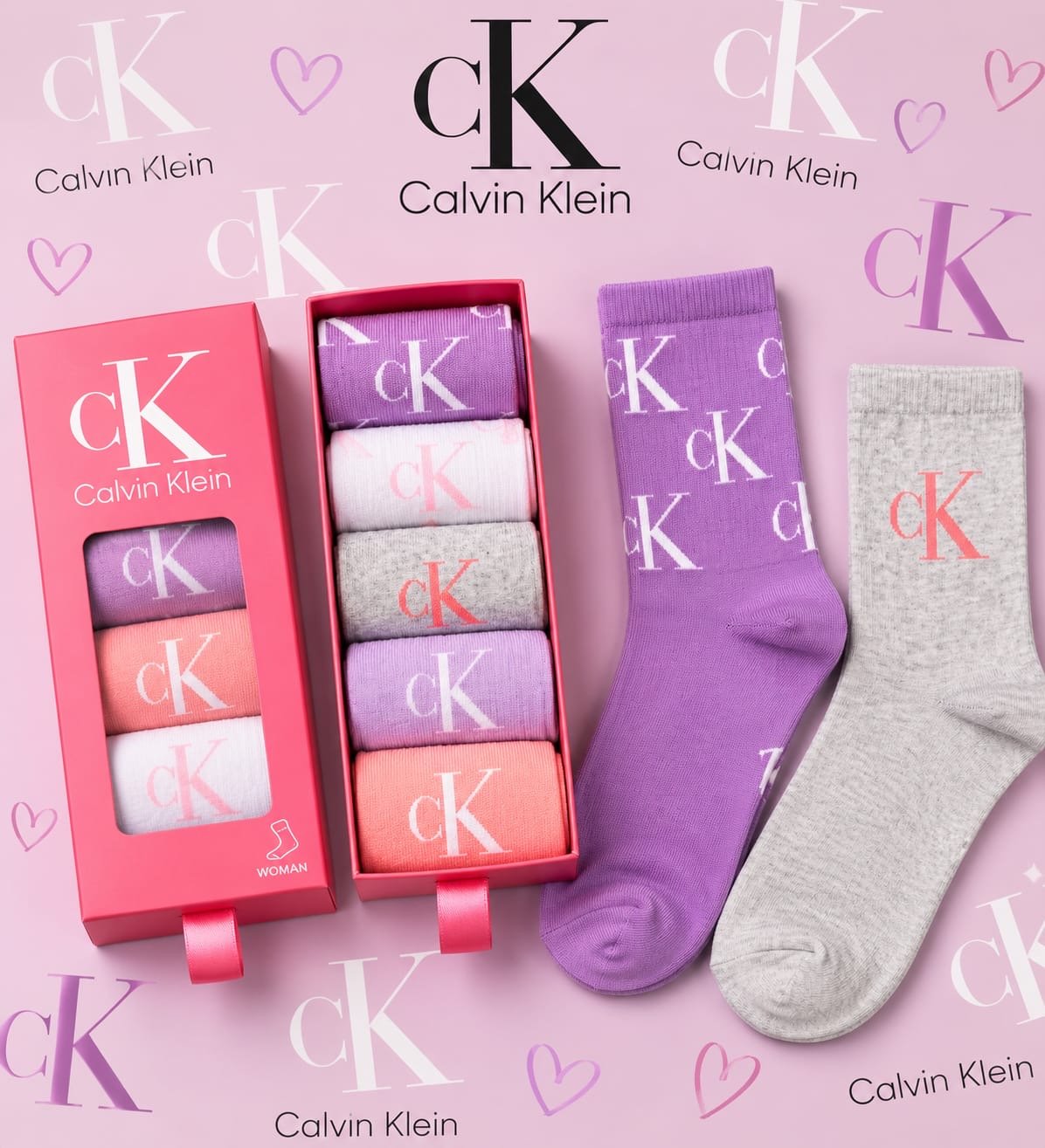 Calvin Klein класически чорапи (6 чифта)