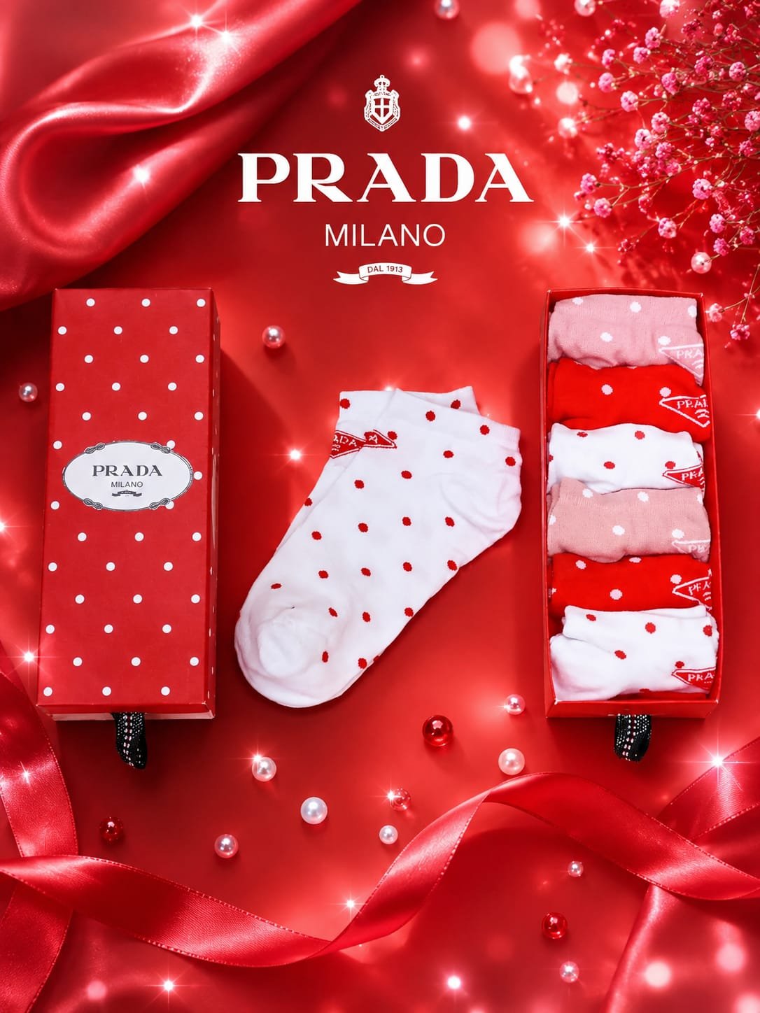 Prada невидими чорапи (6 чифта)