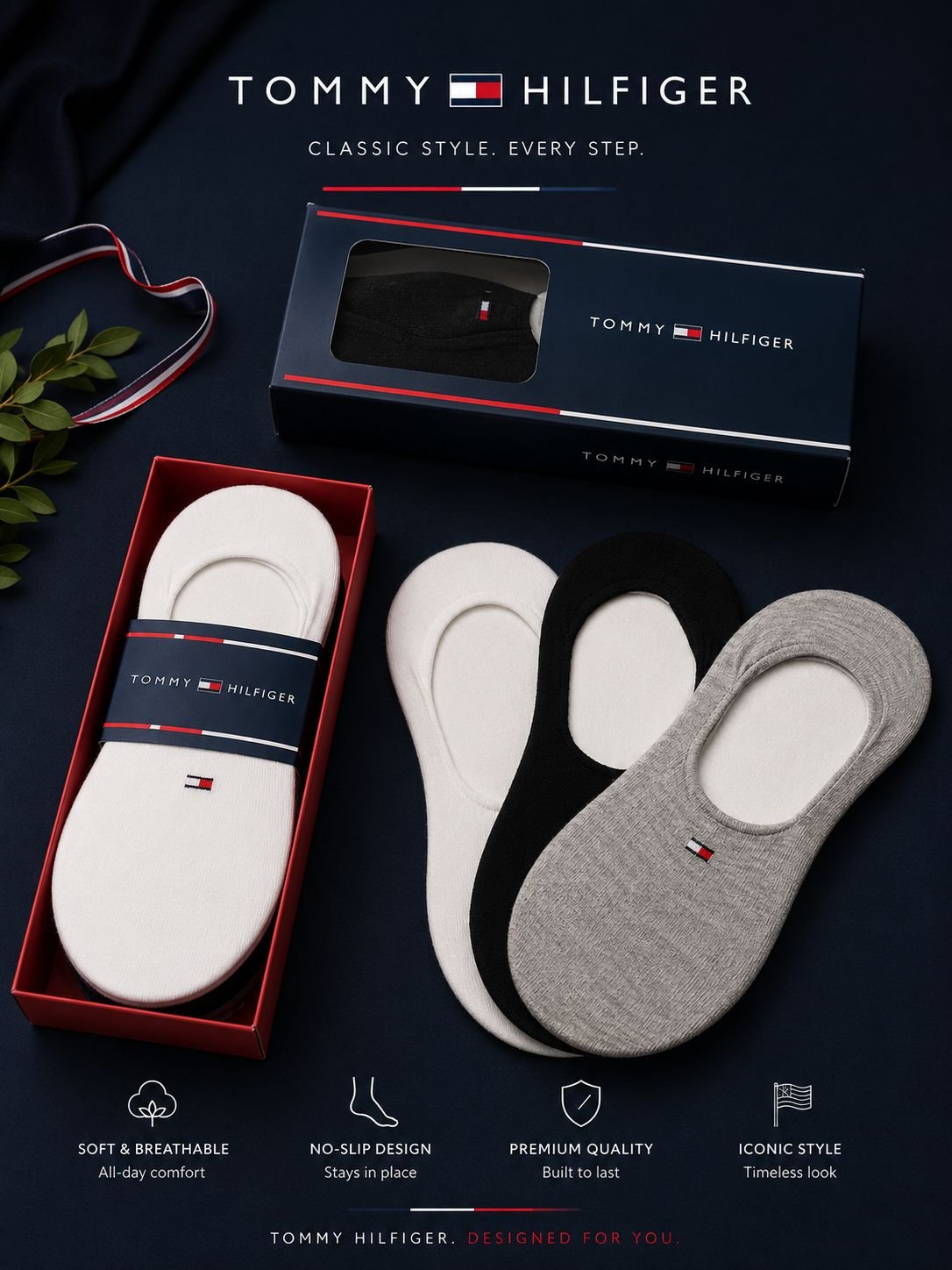 Tommy Hilfiger невидими чорапи (6 чифта)