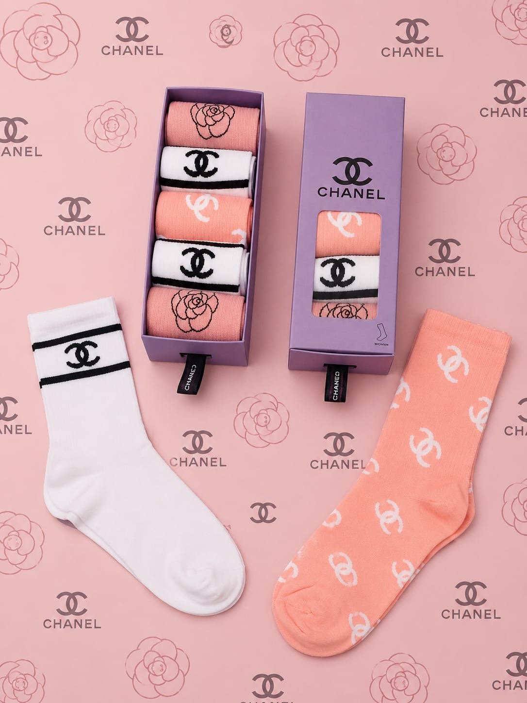 Chanel класически чорапи (6 чифта)