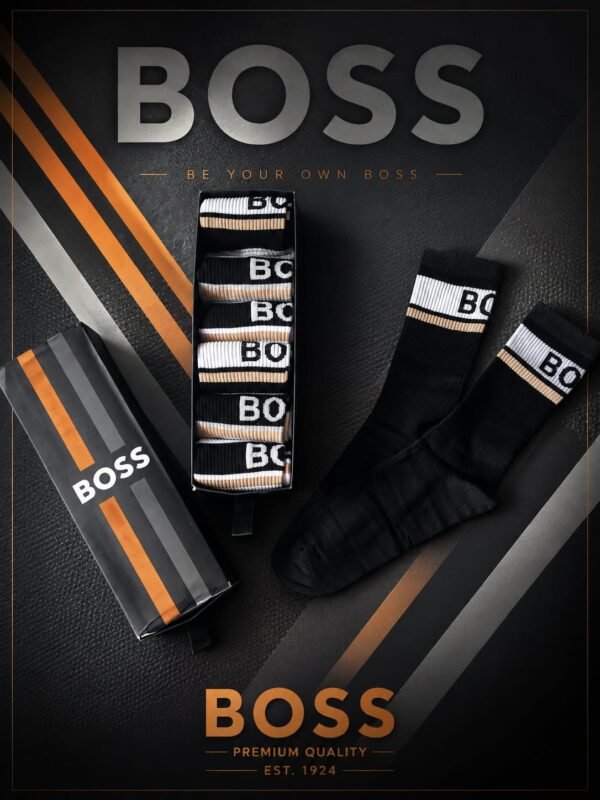 Hugo Boss класически чорапи черно (6 чифта)