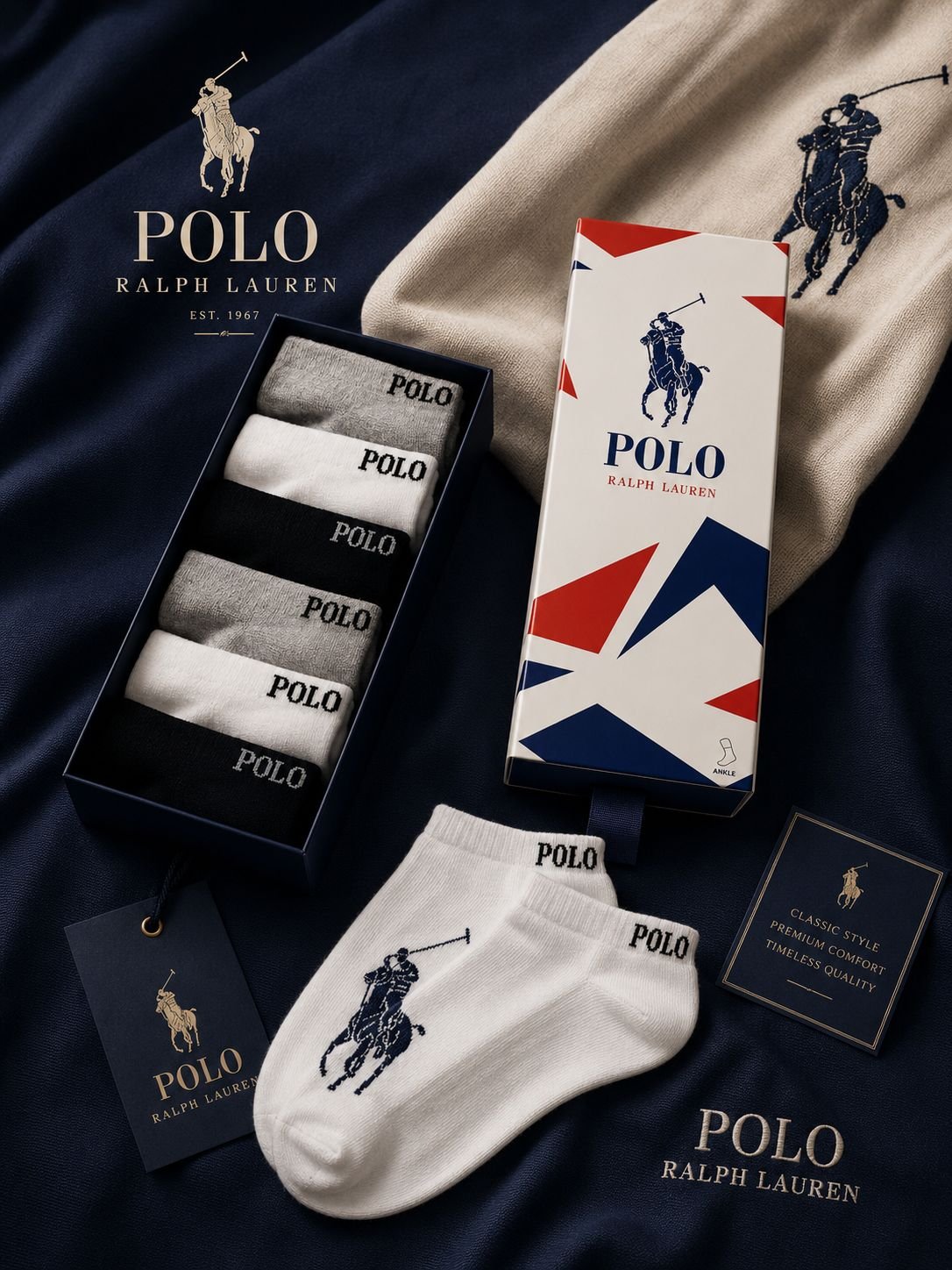 Polo Ralph Lauren къси чорапи (6 чифта)
