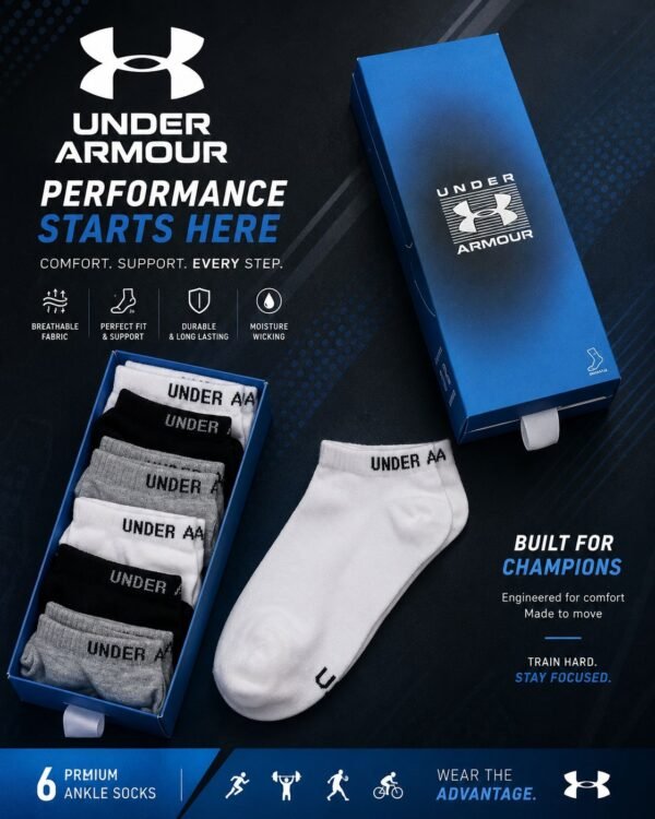 Under Armour къси чорапи (6 чифта)