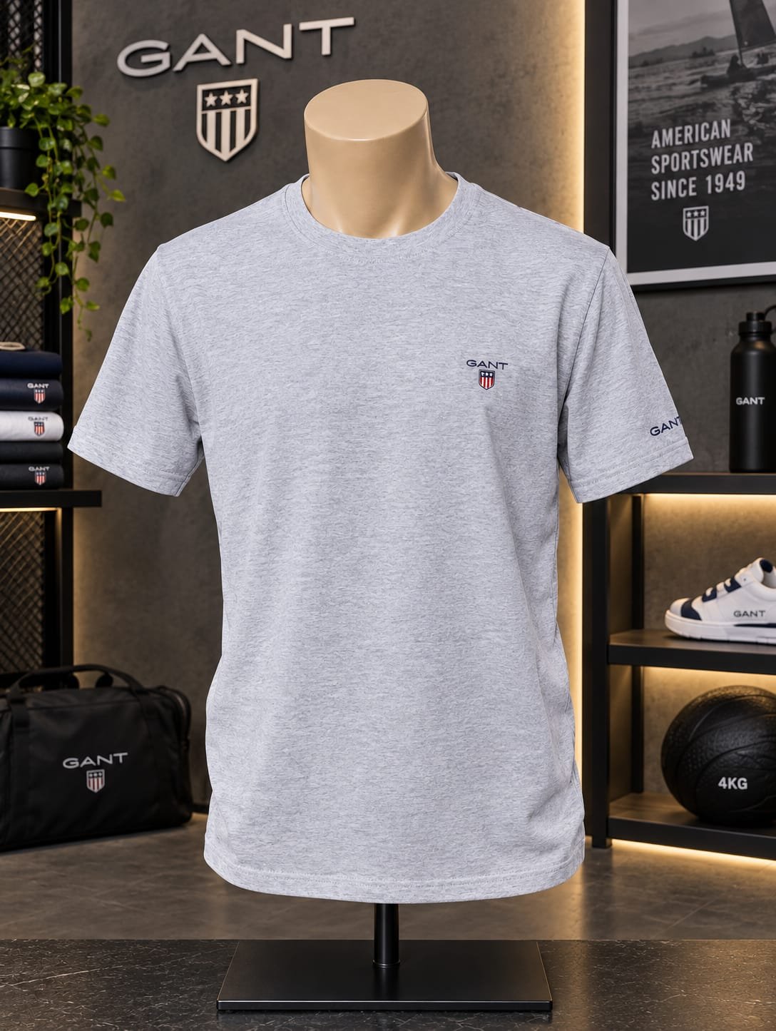Gant тениска — сиво